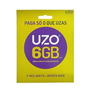 CARTÃO UZO 6GB + 20GB APLICAÇÕES GRATUITAS POR 30 DIAS
