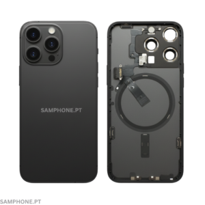 IPHONE 15 PRO MAX BACK COVER WITH FLASH LIGHT+WIRELESS FLEX BLACK TITANIUM