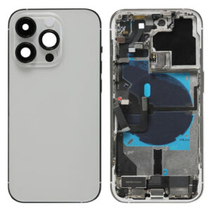 IPHONE 14 PRO MAX BACK COVER+FRAME WITH FLEX SILVER