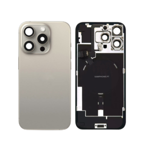 IPHONE 15 PRO MAX BACK COVER WITH FLASH LIGHT+WIRELESS FLEX NATURAL TITANIUM