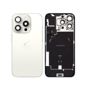 iPhone 15 PRO MAX BACK COVER WITH FLASH LIGHT+WIRELESS FLEX WHITE TITANUM