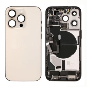 IPHONE 14 PRO BACK COVER+FRAME WITH FLEX GOLD