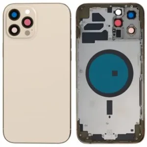 IPHONE 12 PRO MAX BACK COVER+FRAME GOLD