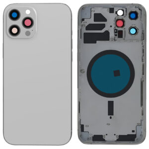 IPHONE 12 PRO MAX BACK COVER+FRAME SILVER