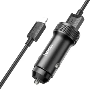 HOCO Z49 LEVEL DUAL PORT CAR CHARGER SET (IP) BLACK