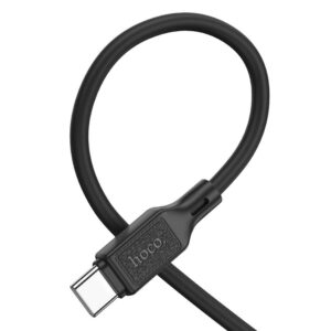 HOCO X90 COOL 60W SILICONE CHARGING DATA CABLE FOR TYPE-C TO TYPE-C BLACK