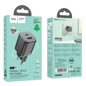 HOCO N41 ALMIGHTY PD20W+QC3.0 CHARGER (EU) BLACK