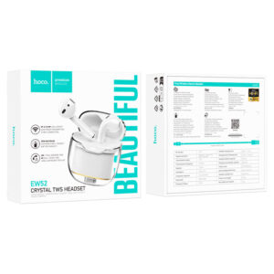 HOCO EW52 CRYSTAL TWS HEADSET WHITE