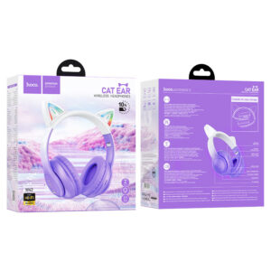 HOCO W42 CAT EARS BT HEADPHONES PURPLE GRAPE