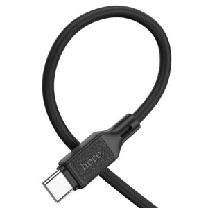 HOCO X90 COOL SILICONE CHARGING DATA CABLE FOR TYPE-C BLACK
