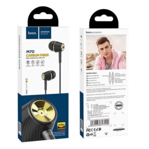 HOCO M70 GRACEFUL UNIVERSAL EARPHONES WITH MIC BLACK