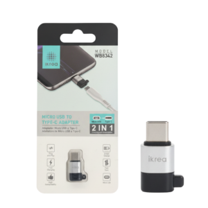 IKREA WB8342 2-IN-1 MICRO USB TO TYPE-C ADAPTER