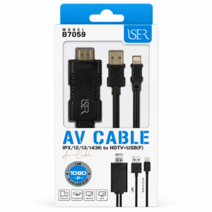 ISER B7059  IPX/12/X13/14(M) TO HDTV+USB(F) AV CABLE
