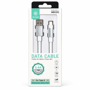 IKREA WB1292 USB-A TO C 3.4A DATA CABLE 1M