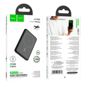 HOCO J140A TONY PD20W ULTRA-THIN MAGNETIC POWER BANK (5000mAh) BLACK