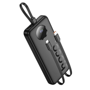 HOCO J132 SABIO PD20W+22.5W FULLY COMPATIBLE POWER BANK WITH 3 CABLES(10,000mAh) BLACK