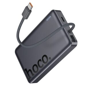 HOCO Q44 PD20W ORIGEN DUAL MAGNETIC POWER BANK WITH CABLE DARK(10,000mAh) METAL GRAY