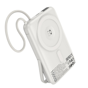 HOCO Q43 PD20W CLEVER DUAL POWER BANK WITH CABLE+WATCH CHARGER+HOLDER(10,000mAh) SILVER
