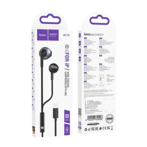 HOCO M115 SAGACIOUS UNIVERSAL EARPHONES WITH MICROPHONES IP BLACK