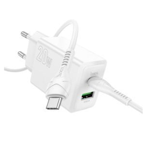 HOCO N69 NUEVO PD20W+QC3.0 CHARGER SET(C to C)(EU) WHITE