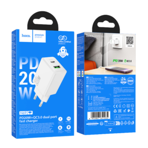 HOCO N69 NUEVO PD20W+QC3.0 CHARGER (EU) WHITE