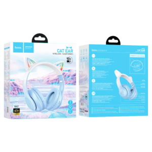 HOCO W42 CAT EARS BT HEADPHONES CRYSTAL BLUE