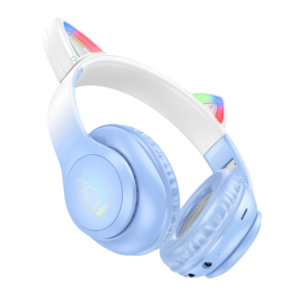 HOCO W42 CAT EARS BT HEADPHONES CRYSTAL BLUE