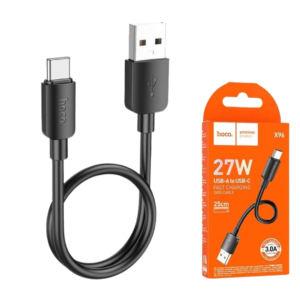 HOCO X96 HYPER 27W CHARGING DATA CABLE TYPE-C (L=0.25M) BLACK