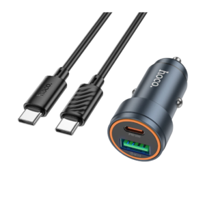 HOCO Z57A GLORIOUS PD30W+QC3.0 CAR CHARGER METAL GRAY