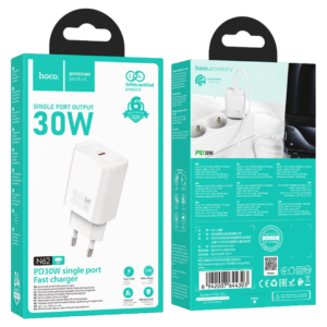 HOCO N62 GENTLE SINGLE PORT PD30W CHARGER (EU) WHITE