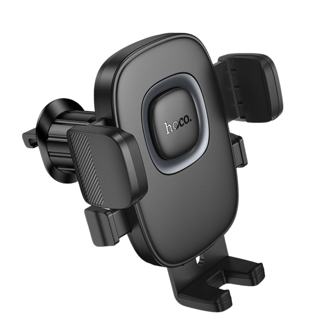 HOCO H75 CROWN ONE-BUTTON CAR HOLDER (AIR OUTLET) BLACK METAL GRAY