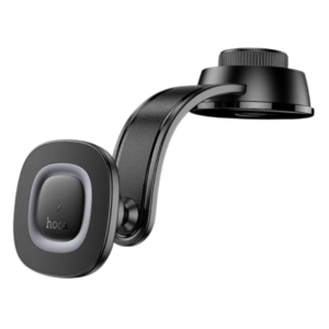 HOCO HW31 CROWN MAGNETIC WIRELESS CHARGING CAR HOLDER (CENTER CONSOLE) BLACK METAL GRAY