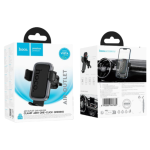 HOCO H78 VISTA PUSH-TYPE CAR HOLDER (AIR OUTLET) BLACK METAL GRAY