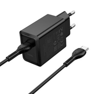 HOCO N70 NUEVO SINGLE PORT PD30W CHARGER SET (C to C)(EU) BLACK