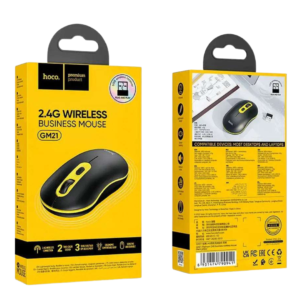 HOCO GM21 PLATINUM 2.4G BUSINESS WIRELESS MOUSE BLACK & YELLOW