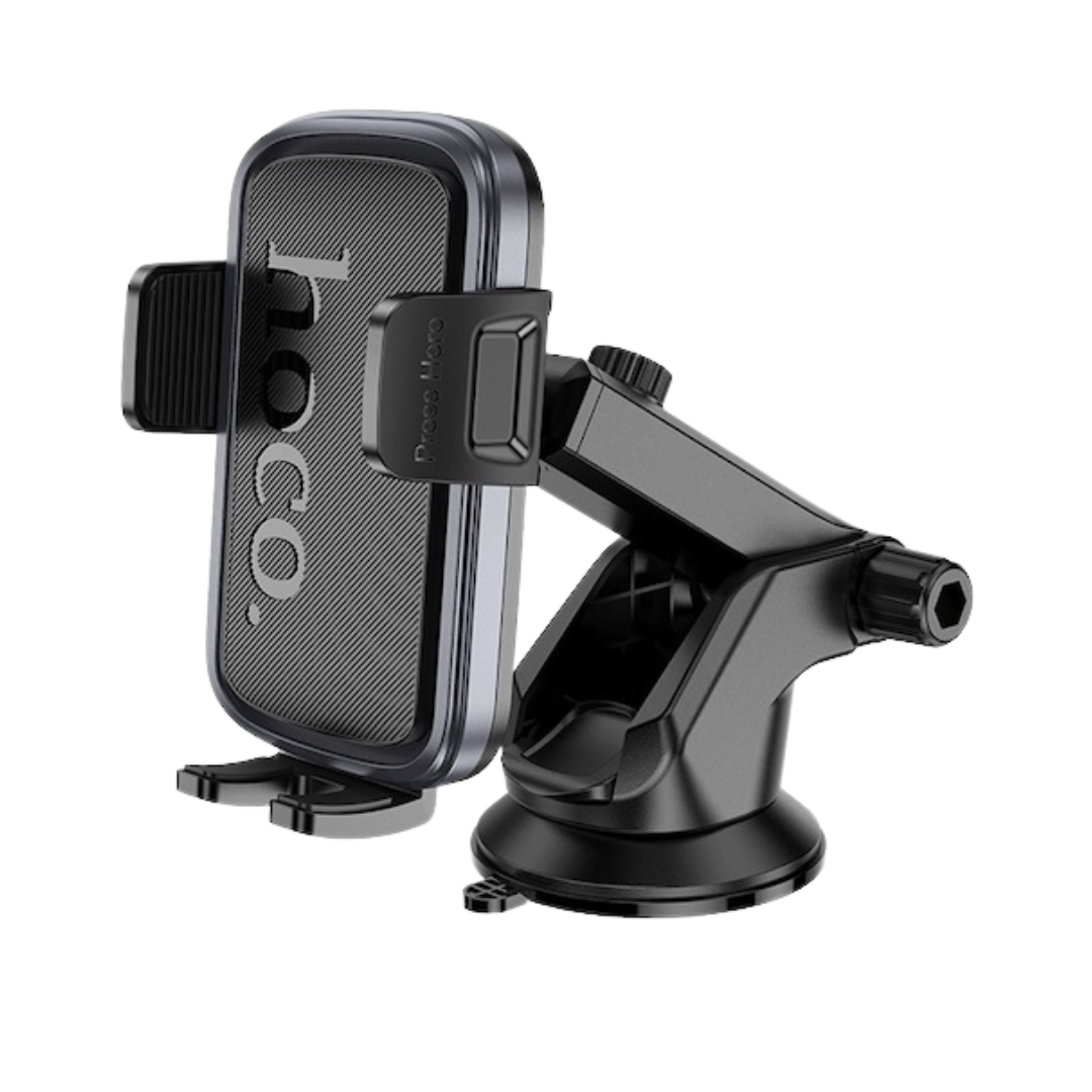 HOCO H79 VISTA PUSH-TYPE CAR HOLDER (CENTER CONSOLE) BLACK METAL GRAY