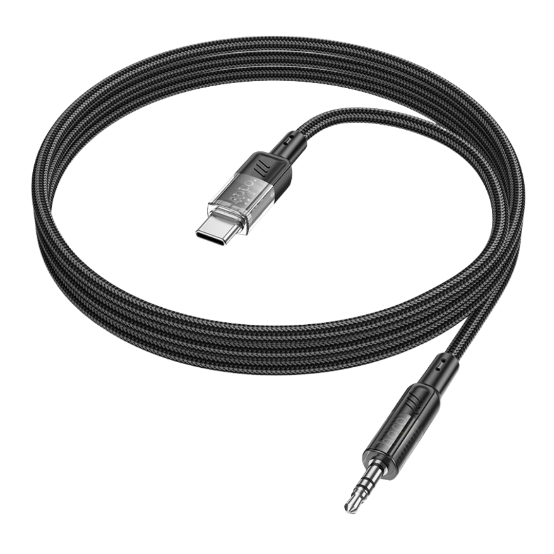 HOCO UPA27 USB-C TO 3.5MM AUX AUDIO CABLE, BLACK
