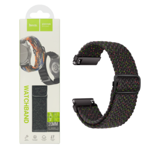 HOCO WH03 JANE EYRE SERIES SLIDING BUCKLE ULTRA-THIN NYLON WATCHBAND (20MM), STAR BLACK