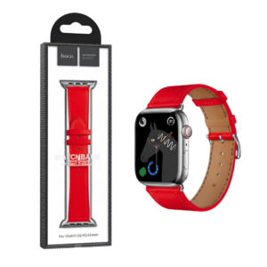 HOCO WA17 ORIGINAL SERIES LEATHER STRAP FOR IWATCH (38/40/41MM) RED