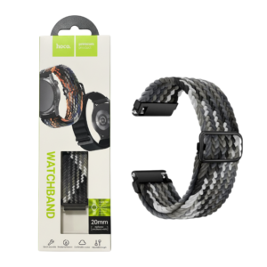 HOCO WH03 BELLE SERIES LOOP NYLON WATCHBAND (22MM), BLACK CHOCOLATE