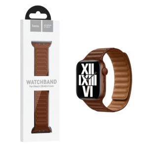 HOCO WA23 ORIGINAL SERIES LEATHER STRAP FOR IWATCH (38/40/41MM) BROWN