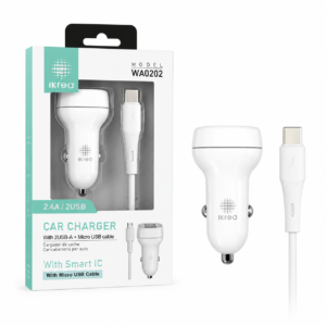 IKREA WA0204 2USB-A+TYPE-C CAR CHARGER