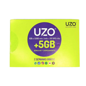 UZO SIM CARD 1GB+1000 MINT+50 SMS 1 RECHARGE 5GB BONUS