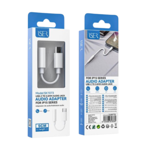 ISER SK1073 USB-C TO 3.5MM AUDIO JACK AUDIO ADAPTER FOR IP15 SERIES