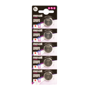 MAXELL CR2025 LITHIUM BATTERY 3V PACK OF 5
