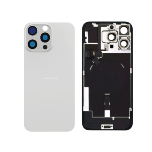 IPHONE 16 PRO BACK COVER  WITH FLASH LIGHT+WIRELESS FLEX WHITE TITANIUM