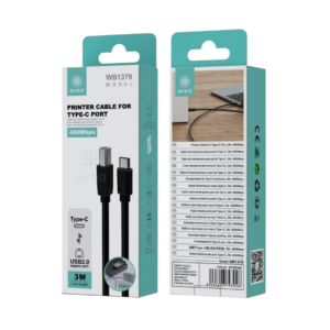 IKREA WB1379 PRINTER CABLE FOR TYPE-C PORT 480MBPS USB 2.0 SQUARE PORT