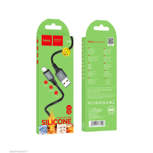 HOCO X86 IP SPEAR SILICONE CHARGING DATA CABLE WHITE