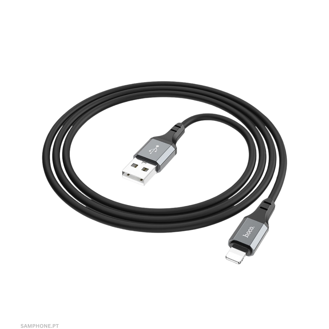 HOCO X86 IP SPEAR SILICONE CHARGING DATA CABLE WHITE