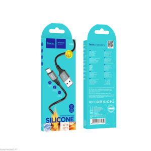 HOCO X86 TYPE-C SPEAR SILICONE CHARGING DATA CABLE BLACK